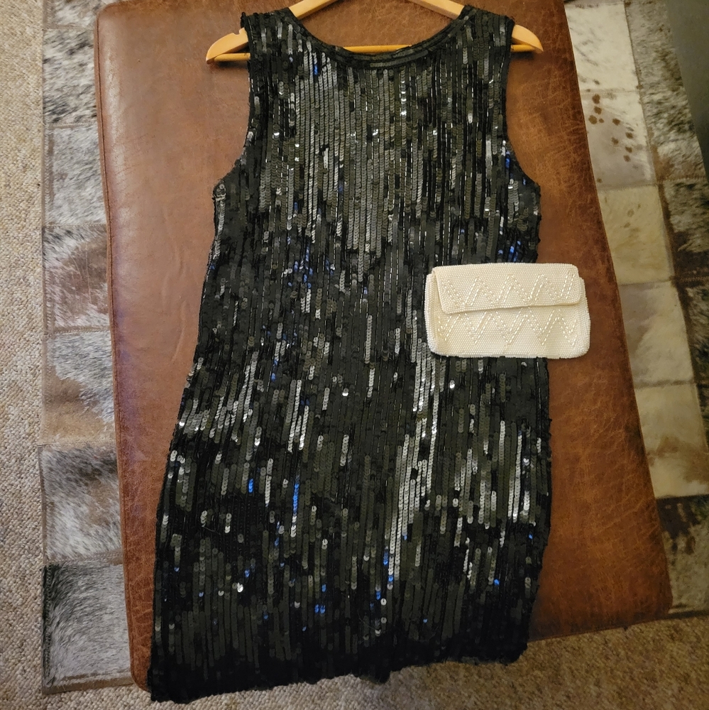 Vintage Beaded Shift Dress